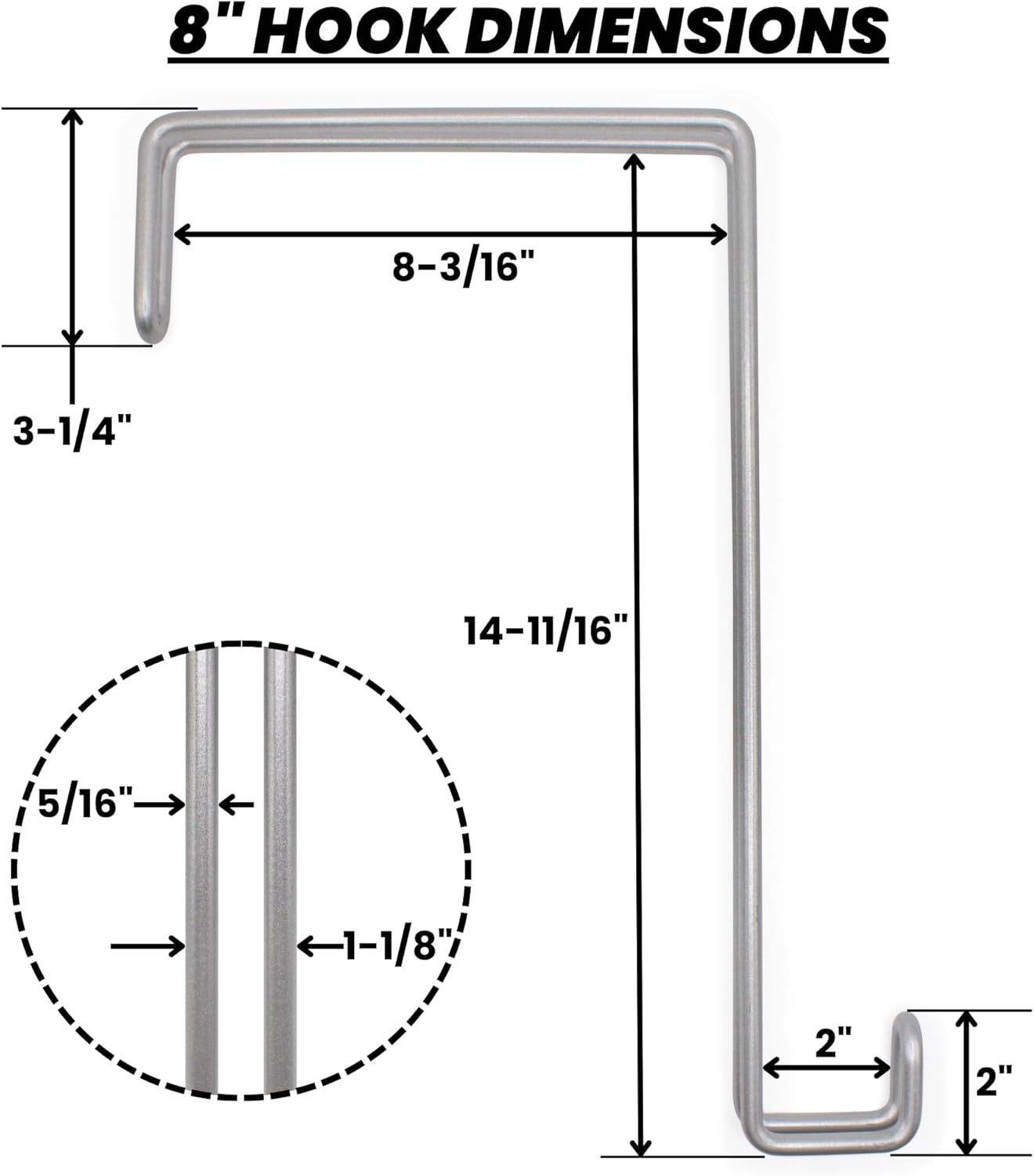 Perchas para colgar sobre la pared, bloques de cemento de hormigón, para exteriores, sin taladro, ganchos para vallas, escaleras extra largas y