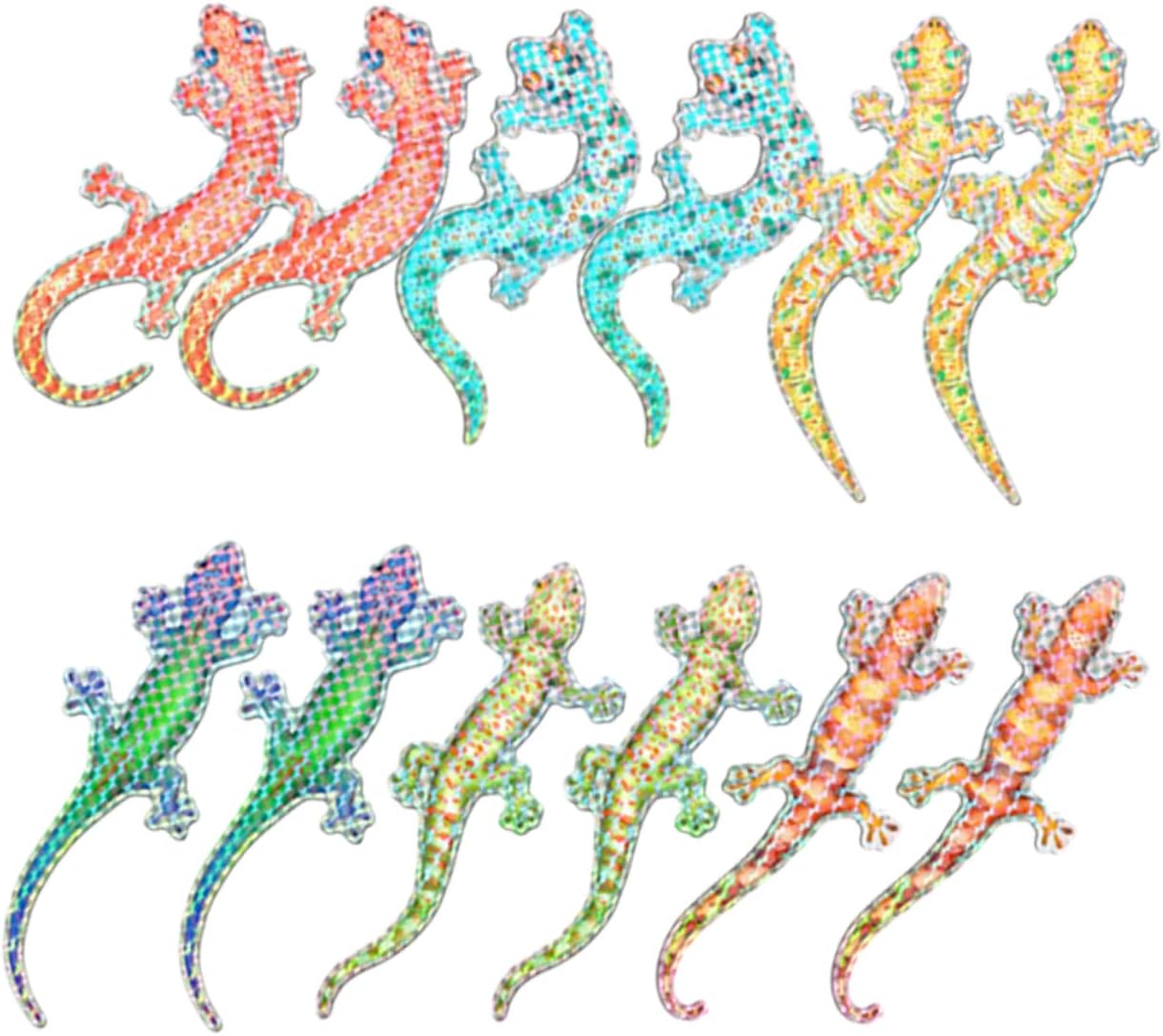 IMIKEYA 48 Pcs Gecko Magnetic Sticker Window Stickers Iridescent Decor 3D Wall Decor Garden Birds Wall Anti-Collision Window Decals Static Window