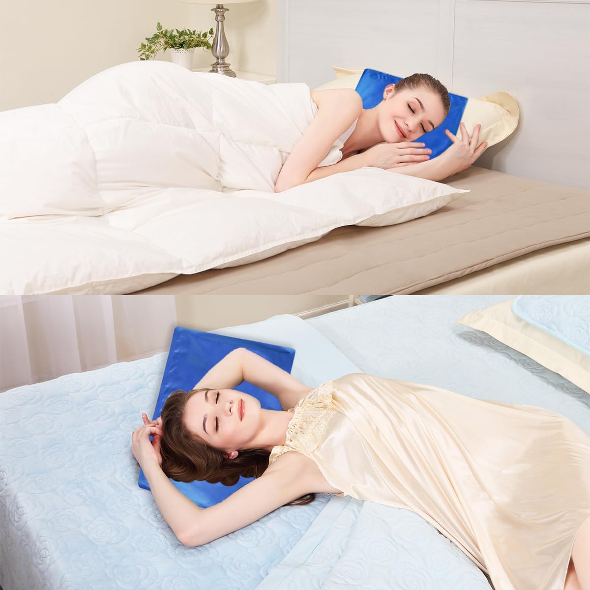 Almohadas para dormir, paquete de frío y caliente para personas que duermen, almohada más fresca que reduce el calor y la humedad, almohada