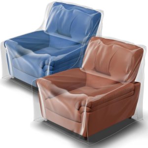 STARTWO Paquete de 2 fundas de plástico para sillón reclinable, transparente resistente, cubierta de vinilo transparente de PVC grueso, impermeable, STARTWO Paquete de 2 fundas de plástico para sillón reclinable, transparente resistente, cubierta de vinilo transparente de PVC grueso, impermeable,
