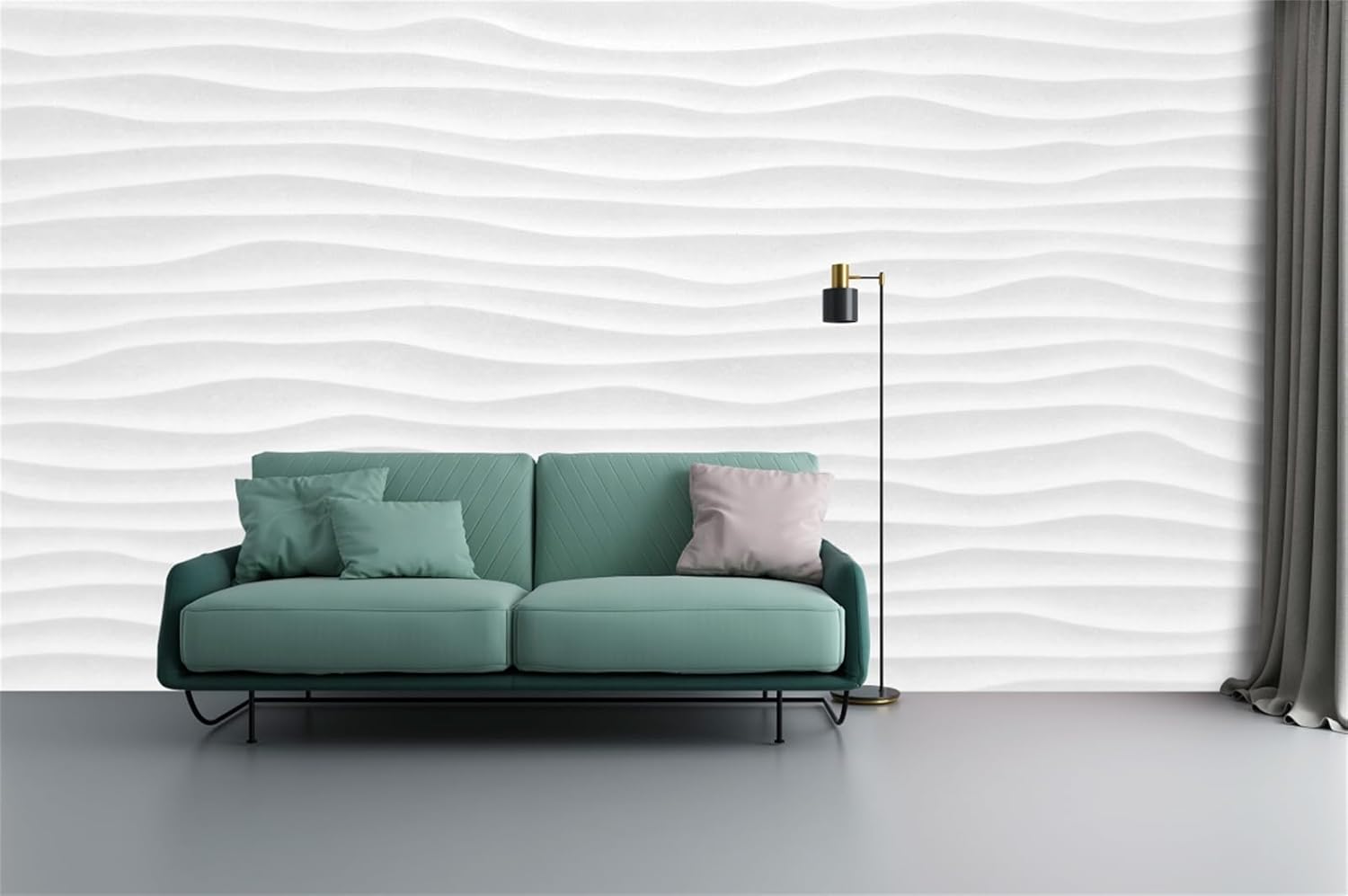FLFK Papel tapiz autoadhesivo con patrón abstracto de ondas grises 3D, para despegar y pegar, para sala de estar, dormitorio, oficina, decoración de
