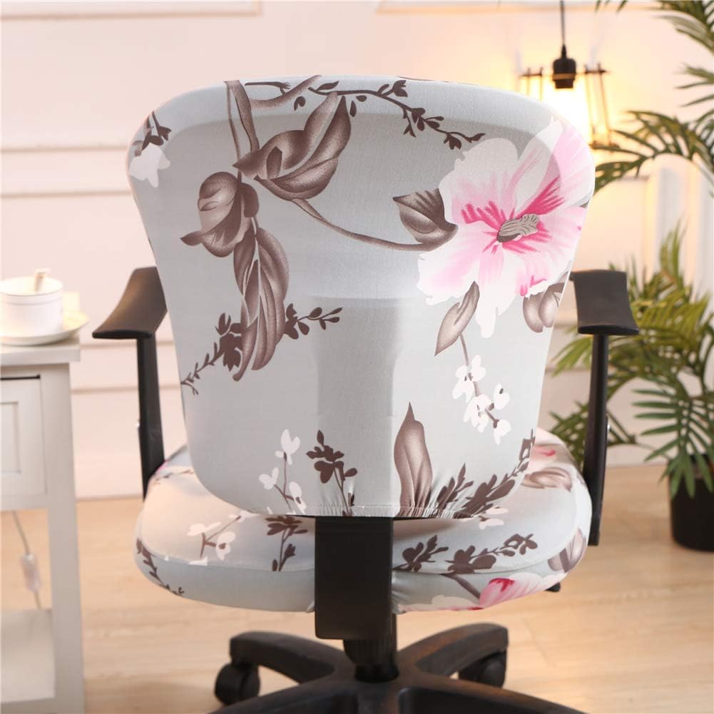 Jinzio – Funda para silla de oficina de computadora Funda protectora dividida y elástica de poliéster universal de para silla de oficina