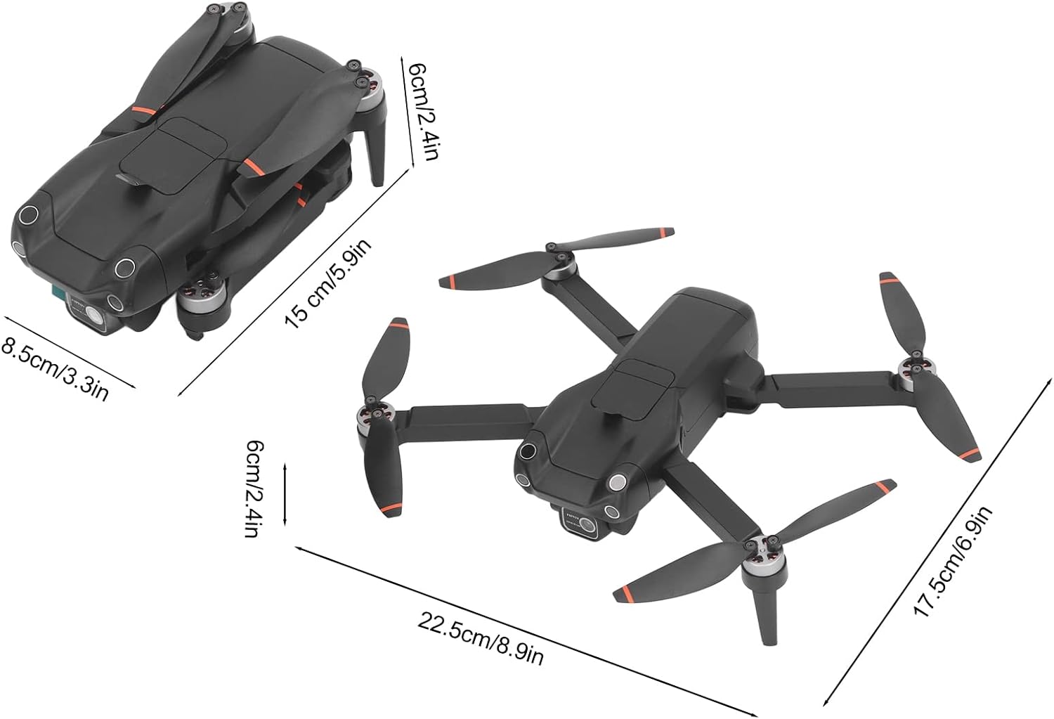 Cámara HD Video Drone Posicionamiento GPS Posicionamiento óptico Motor sin escobillas Fotografía Plegable Dron aéreo Plásticos y componentes