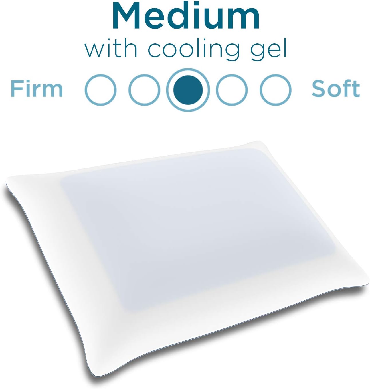 Tempur-Pedic TEMPUR-Cloud Breeze – Almohada de enfriamiento doble, almohada Queen & Symphony de lujo, sensación suave, estándar, color blanco