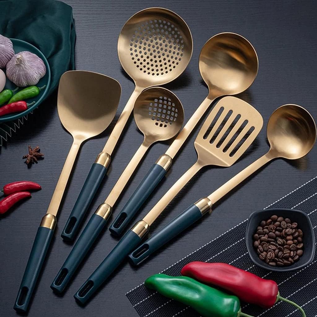 Clásico portátil de acero inoxidablecucharacuchara de sopaespátulaantiadherente cocina cocina utensilios utensilios de cocina