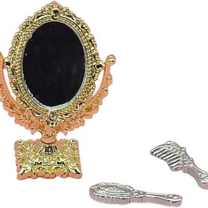 Espejo de casa de muñecas, ligero, con forma de corazón, modelo divertido A Espejo de casa de muñecas, ligero, con forma de corazón, modelo divertido A