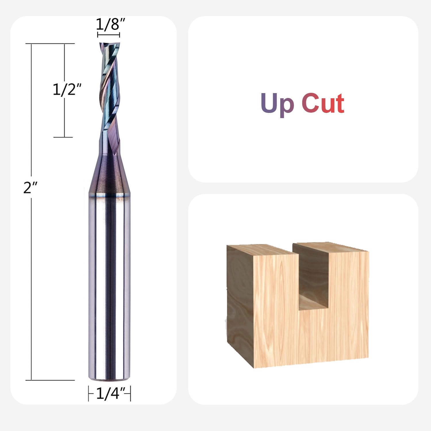 SpeTool Brocas de enrutador CNC de 18 pulgadas, vástago de 14 pulgadas con revestimiento de vida extra larga, longitud de corte de 12 pulgada,