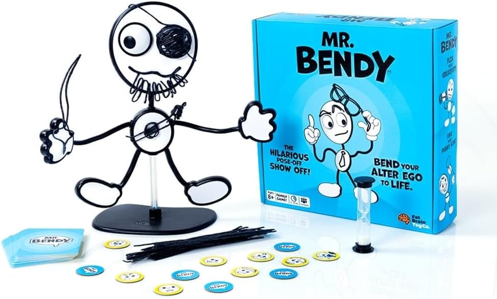 Fat Brain Toys Mr. Bendy – Manualidad, curva y adivina! Juego de fiesta para niños y adultos