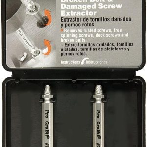 Alden 8420P Pro Grabit – Extractor de tornillos rotos y tornillos dañados, kit de 2 piezas Alden 8420P Pro Grabit – Extractor de tornillos rotos y tornillos dañados, kit de 2 piezas