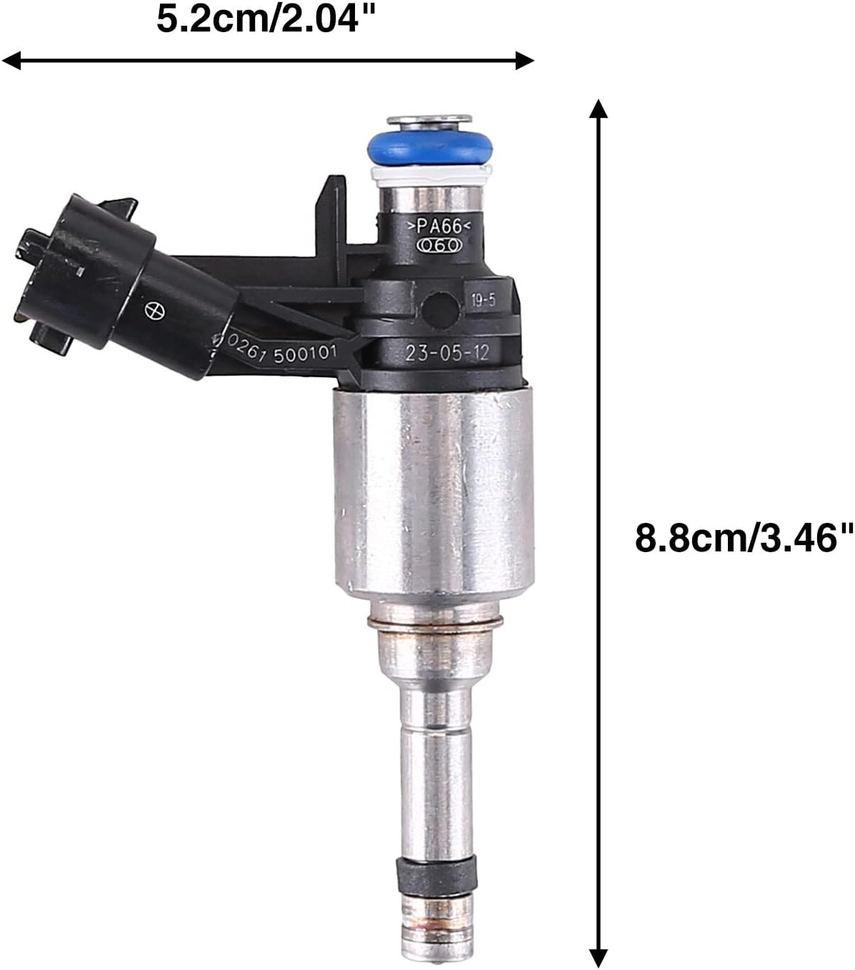 Vorally Juego de 4 inyectores de combustible compatibles con Hyundai Accent Veloster Kia Rio Soul 2012-2017, inyector de combustible no turbo,