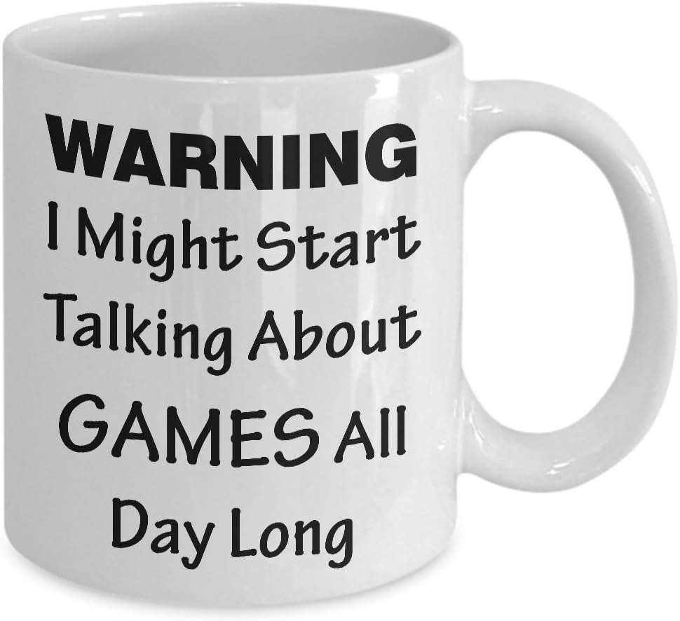 Taza para desarrollador de juegos  Advertencia I Might Start hablando de todo el día  diseño de videojuegos, taza de té de café, regalo divertido,
