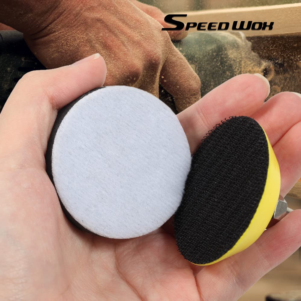 SPEEDWOX Almohadilla de esponja suave de 2 pulgadas con gancho y bucle, paquete de 5 almohadillas de espuma suave, esponja de lijado, almohadilla de