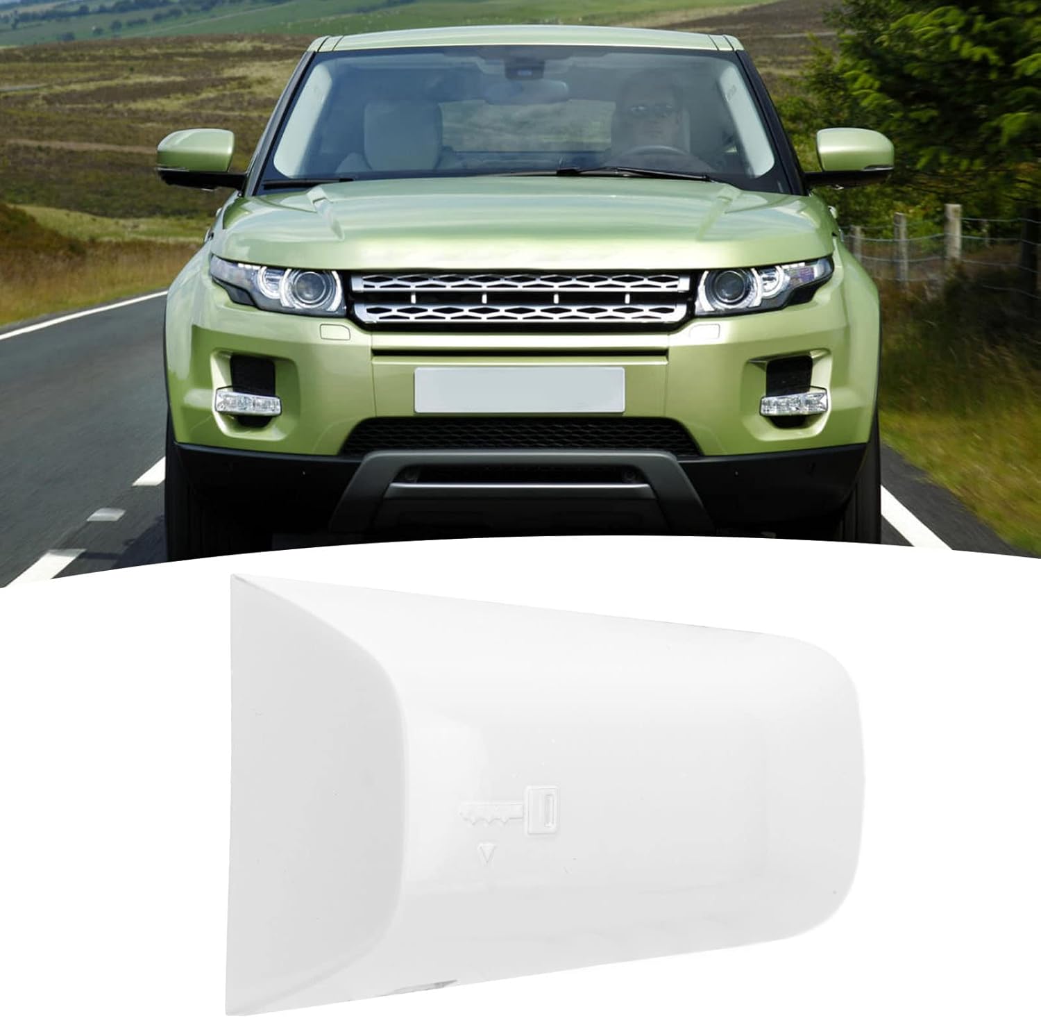 Acouto Tapa de manija de puerta de coche derecha, para Land Rover Range Rover Evoque 20112019 cubierta de manija de puerta de coche blanca LR048299