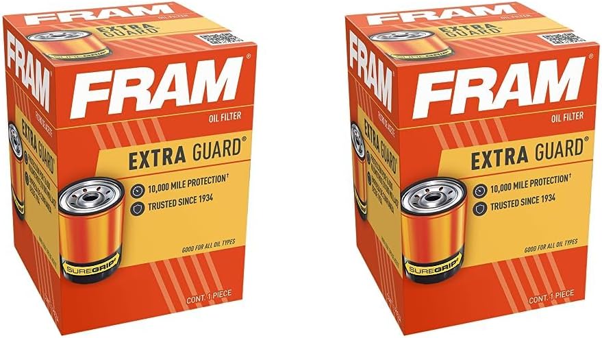 Fram PH9837 Extra Guard – Filtro de aceite con intervalo de cambio de 10.000 kilómetros (paquete de 2)