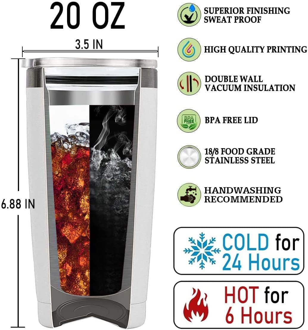 WONWIX Regalo personalizado de leopardo para mujeres, vaso térmico de acero inoxidable de 20 onzas, taza de café, taza de viaje, botella de agua,