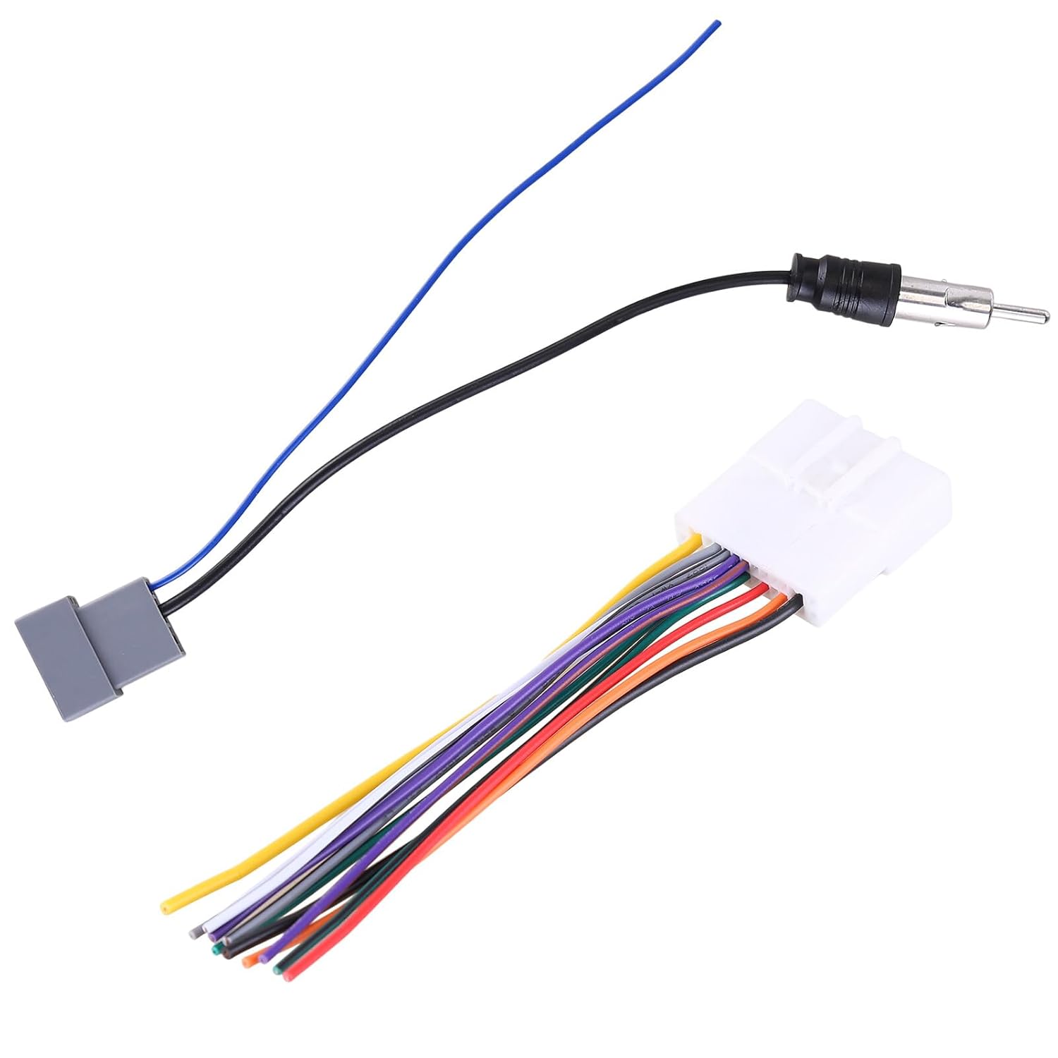 Saitedudu Adaptador de arnés de cableado estéreo de coche de 16 pines con cable de radio CD, enchufe de instalación, reproductor de CD, receptor