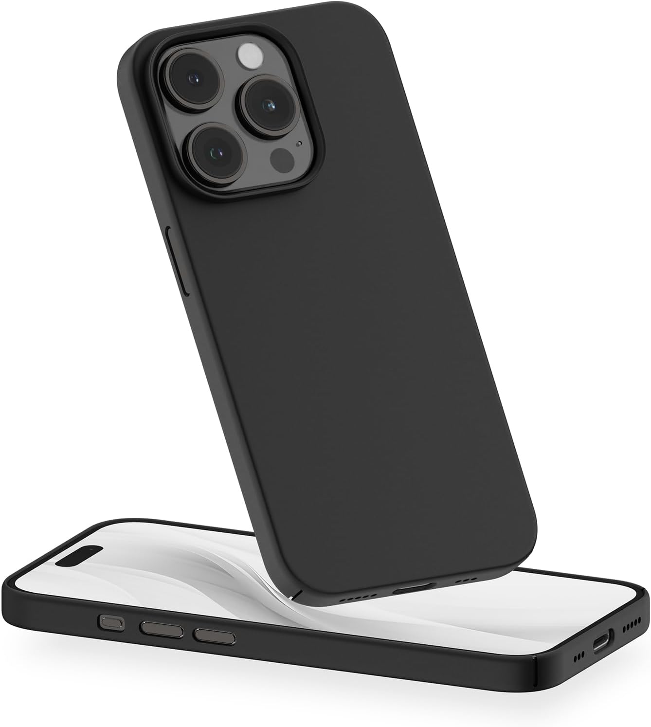 PEEL Funda magnética compatible con iPhone 15 Pro (negro)  Imán compatible con MagSafe integrado, diseño minimalista fino  Protege y exhibe tu