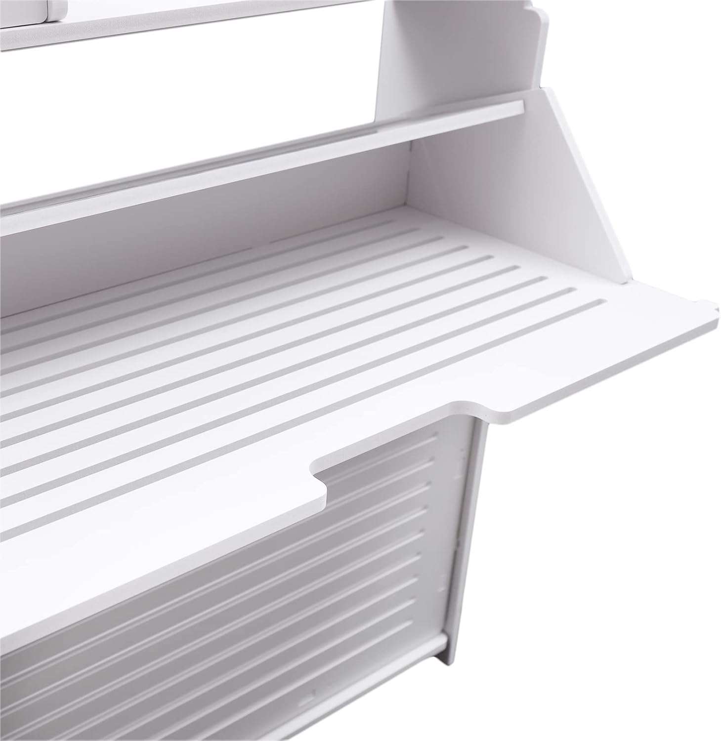 Zapatero inclinable para zapatos, organizador de almacenamiento de zapatos para entrada, pasillo (blanco, 2 capas de 25.98 x 6.69 x 31.88 pulgadas)