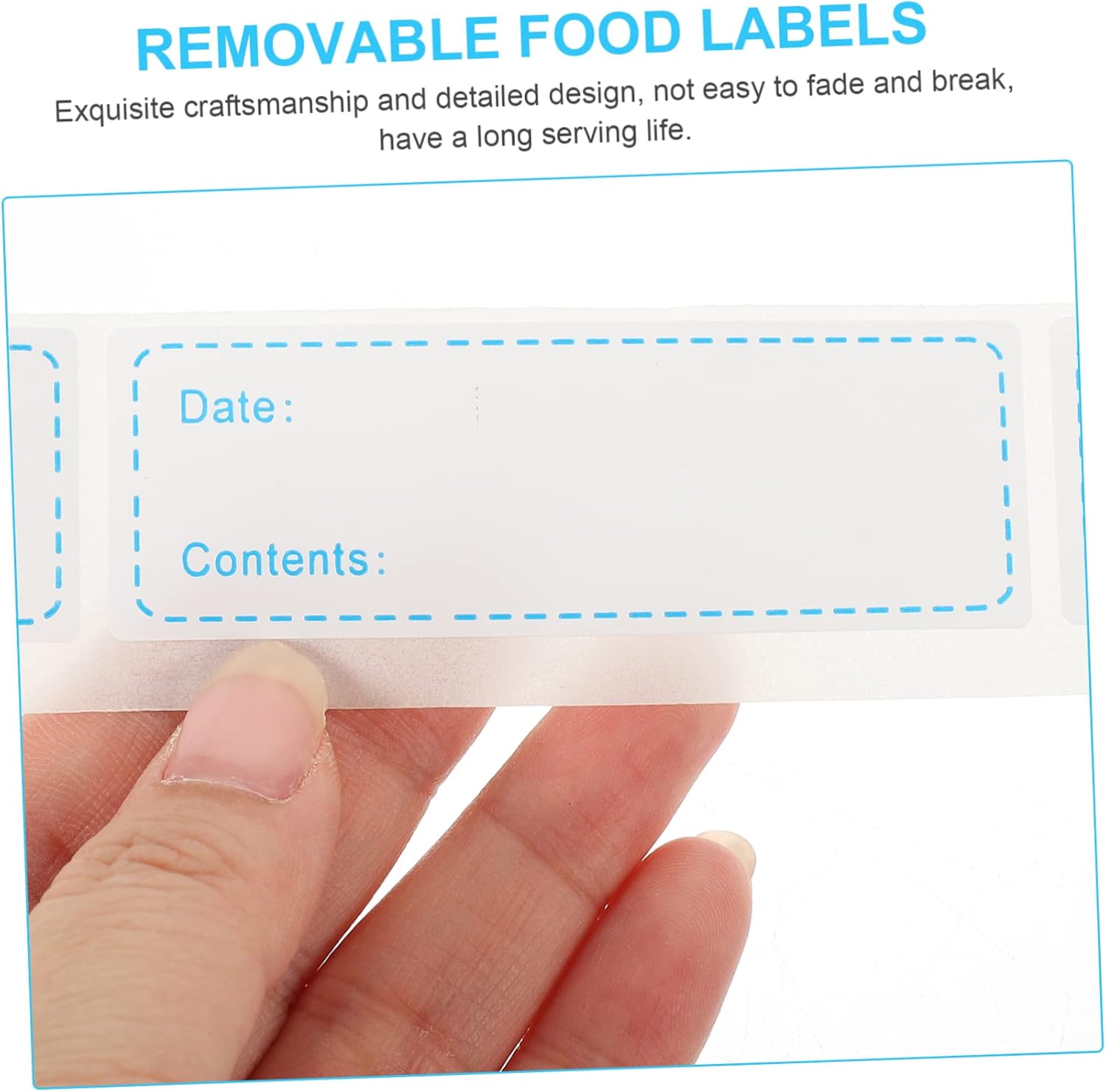ABOOFAN 15 Rolls Self-Adhesive Label Kitchen Food Labels Food Preparation Days Labels Freezer Food Storage Label Removable Food Labels Food Tags