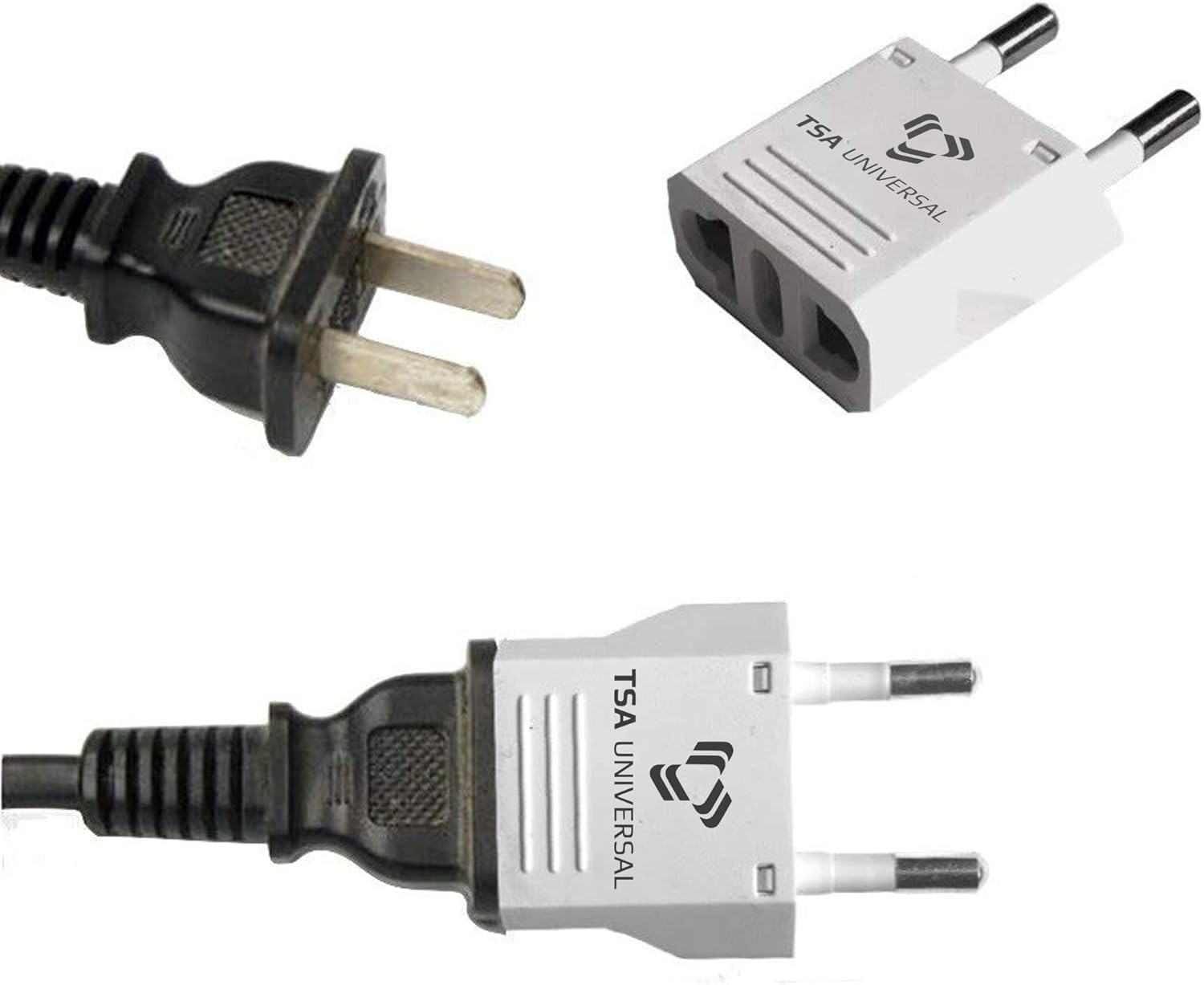 Adaptador de corriente de viaje de Estados Unidos a República del Congo (Brazzaville) para conectar enchufes eléctricos de América del Norte a