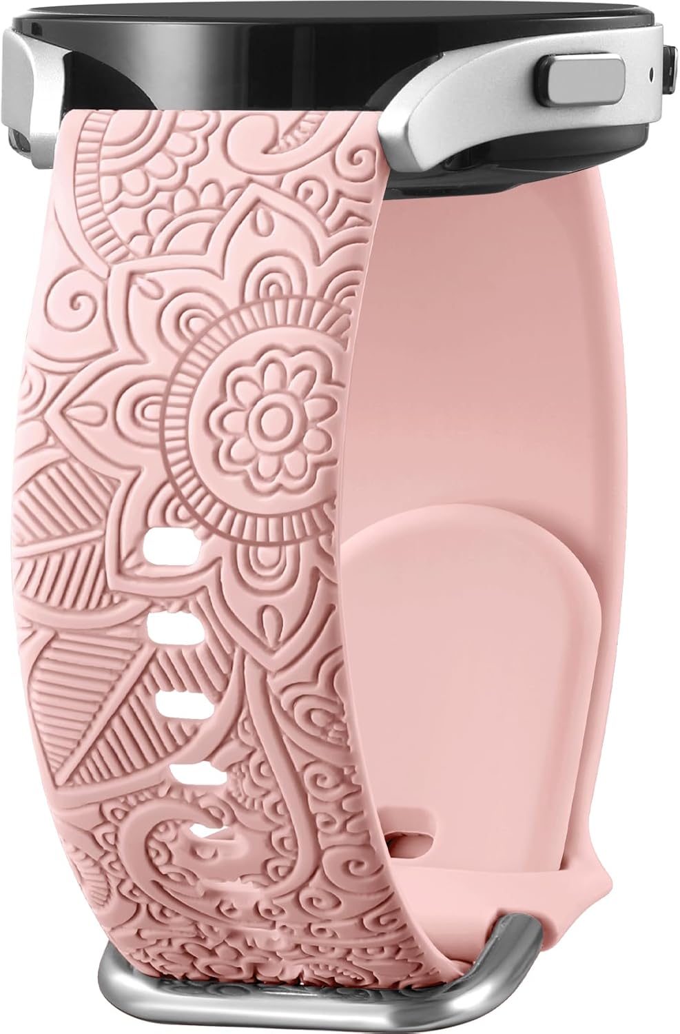 Odbeai Correa de silicona suave con grabado floral compatible con Samsung Galaxy Watch 654 de 1.575 pulgadas, 1.732 pulgadas, Galaxy Watch 5 Pro de
