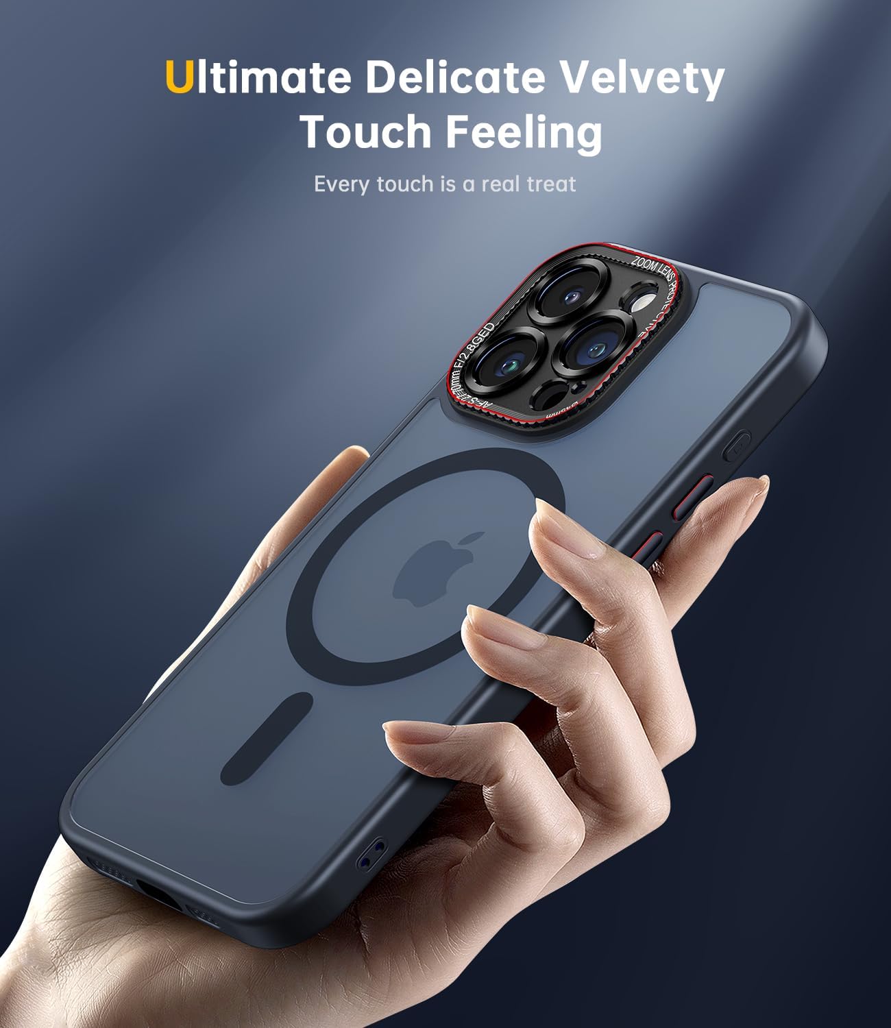 JUESHITUO Funda para iPhone 15 Pro Max con protección integrada de lente de cámara, a medida para MagSafe Defensa a prueba de golpes de grado Mil