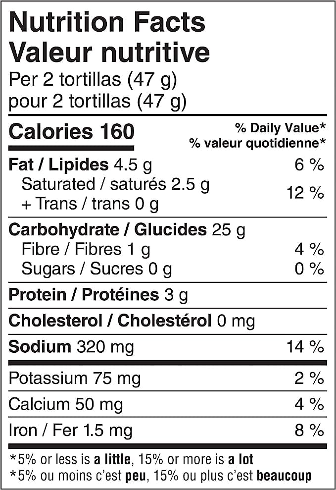 Old El Paso Soft Tortilla Bowls, 8 cuencos, 189 g6.6 oz (paquete de 4) enviados desde Canadá