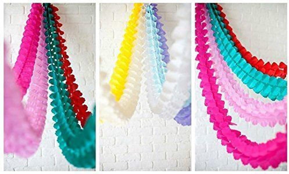 9 guirnaldas de papel de cuatro hojas reutilizables plegables para decoración de bodas y eventos, flores de papel colgantes, 11.8 ft  11.81 pies