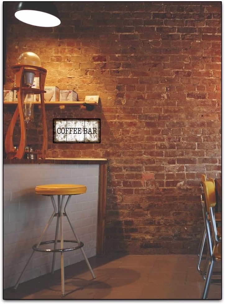 Diseño vintage original, póster de metal de lata de café, decoración de pared de hojalata gruesa para rincón de café, cocina