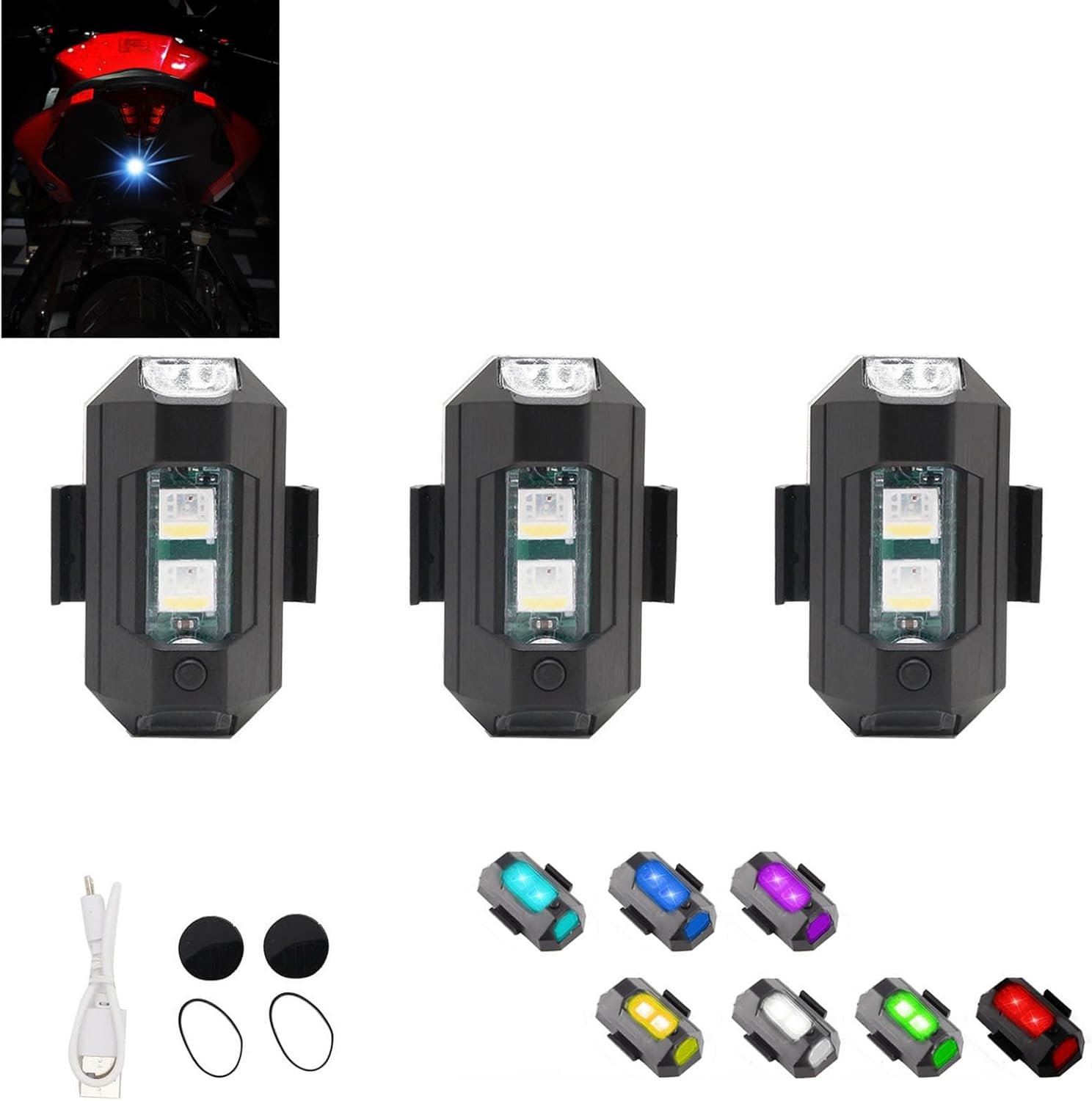 Muentastard – Luces LED anticolisión (sin controlador), luces de Muentastard, luces LED anticolisión, luces LED anticolisión sin controlador, luces