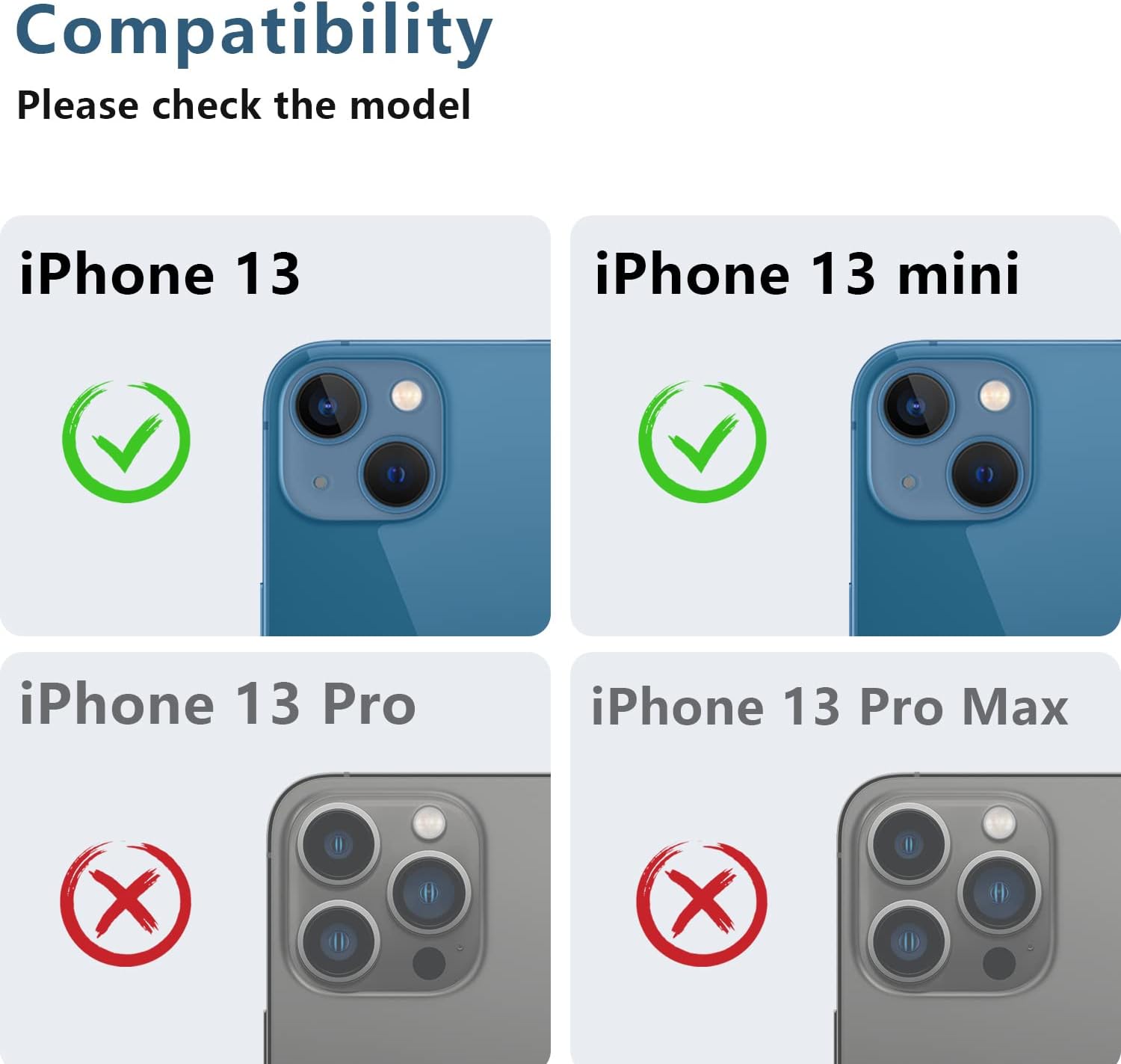 Korecase Paquete de 2 protectores de cámara compatibles con iPhone 13 Mini, vidrio templado 9H, antiarañazos, polvo, fuerte adherencia, cobertura