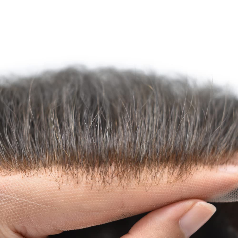 Transparente Super Delgado Encaje Francés Toupee Hairpieces Cabello Humano Sistema De Reemplazo De Cabello Para Hombre Pieza De Cabello Para Hombre
