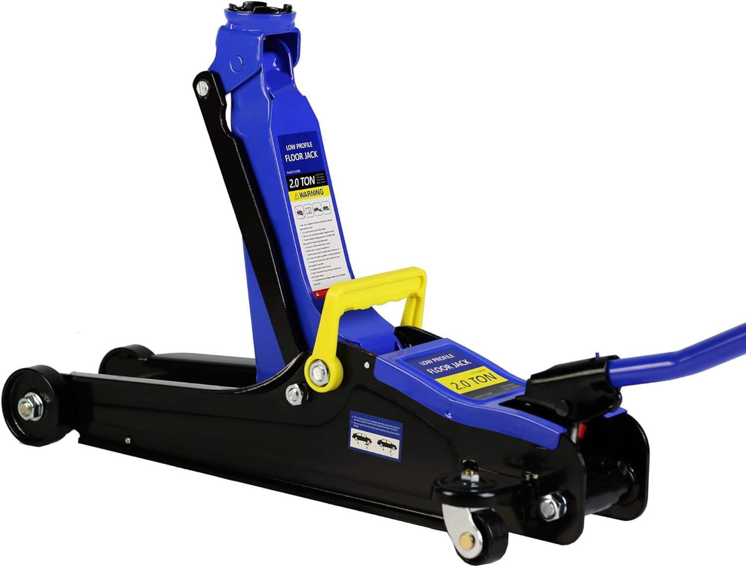 Henf Gato hidráulico de piso de carretilla, 2 toneladas (capacidad de 4400 libras) Gato de carretilla portátil de elevación de coche, gato
