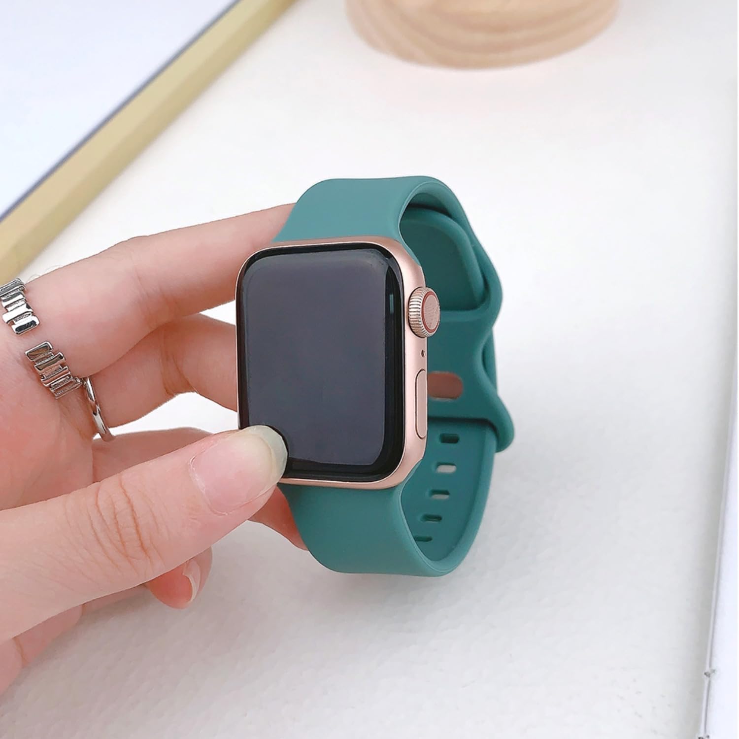 for Apple Watch Band, Silicone Band for Apple Watch Band 38mm 40mm 41mm 42mm 44mm 45mm 49mm, Compatible Apple Watch Series, Ultra, SE, 9876543