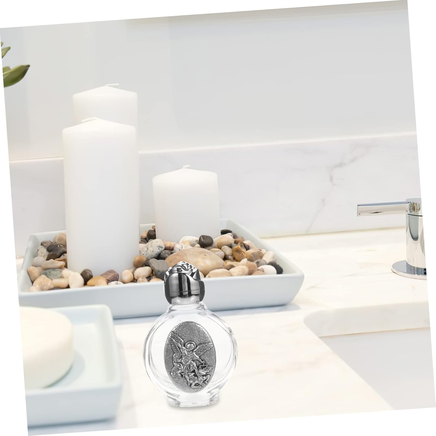 Toddmomy Botella de agua bendita en relieve para niñas, accesorios para la casa de la decoración de la boda, contenedores de agua, botellas vacías,