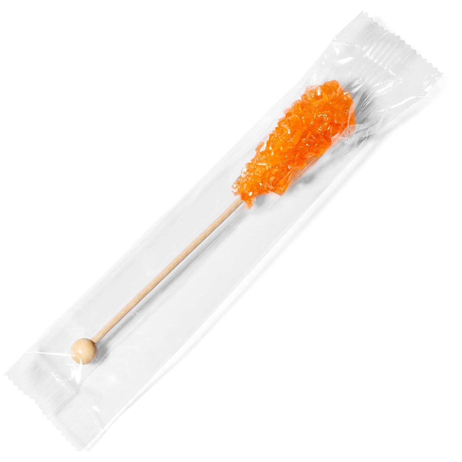 Candy Envy – 36 unidades Orange Cafe Sugar Sticks Rock Candy – Envueltos individualmente – Sabor a naranja
