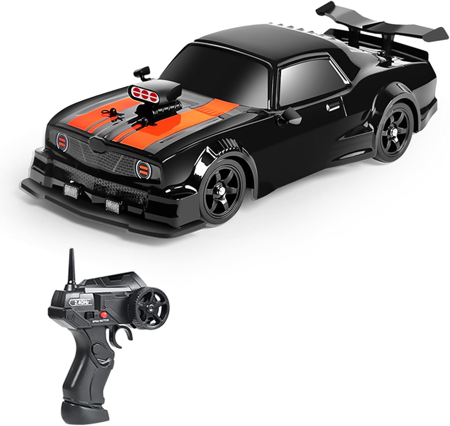 GoolRC Coche eléctrico con control remoto, coche eléctrico rápido y furioso, autos a control remoto 116, auto de pulverización de control remoto de
