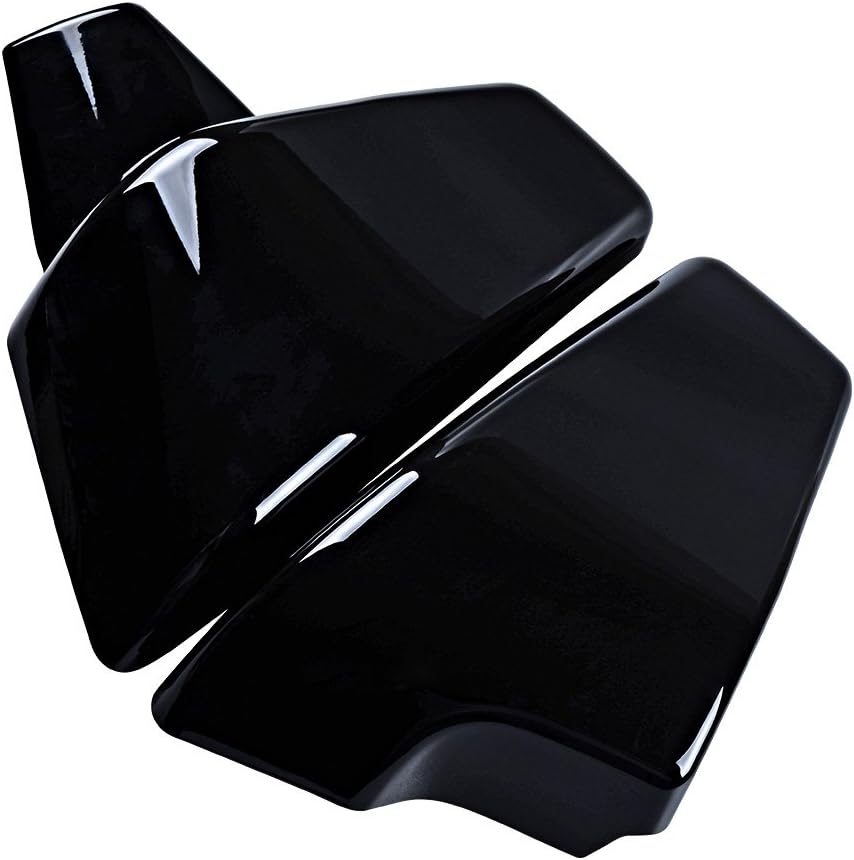 Cubierta lateral izquierda derecha de batería negra brillante compatible con Honda 1999-2008 VLX 600 1999-2007 VT 600 C CD Shadow VLX Deluxe