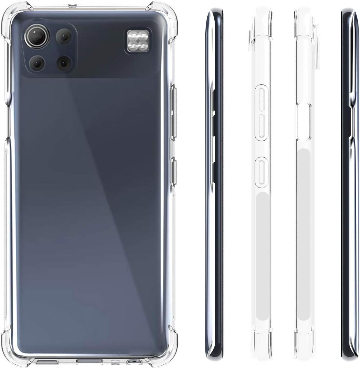 Caso para LG K92 5G Clear TPU cuatro esquinas cubierta protectora transparente suave funda