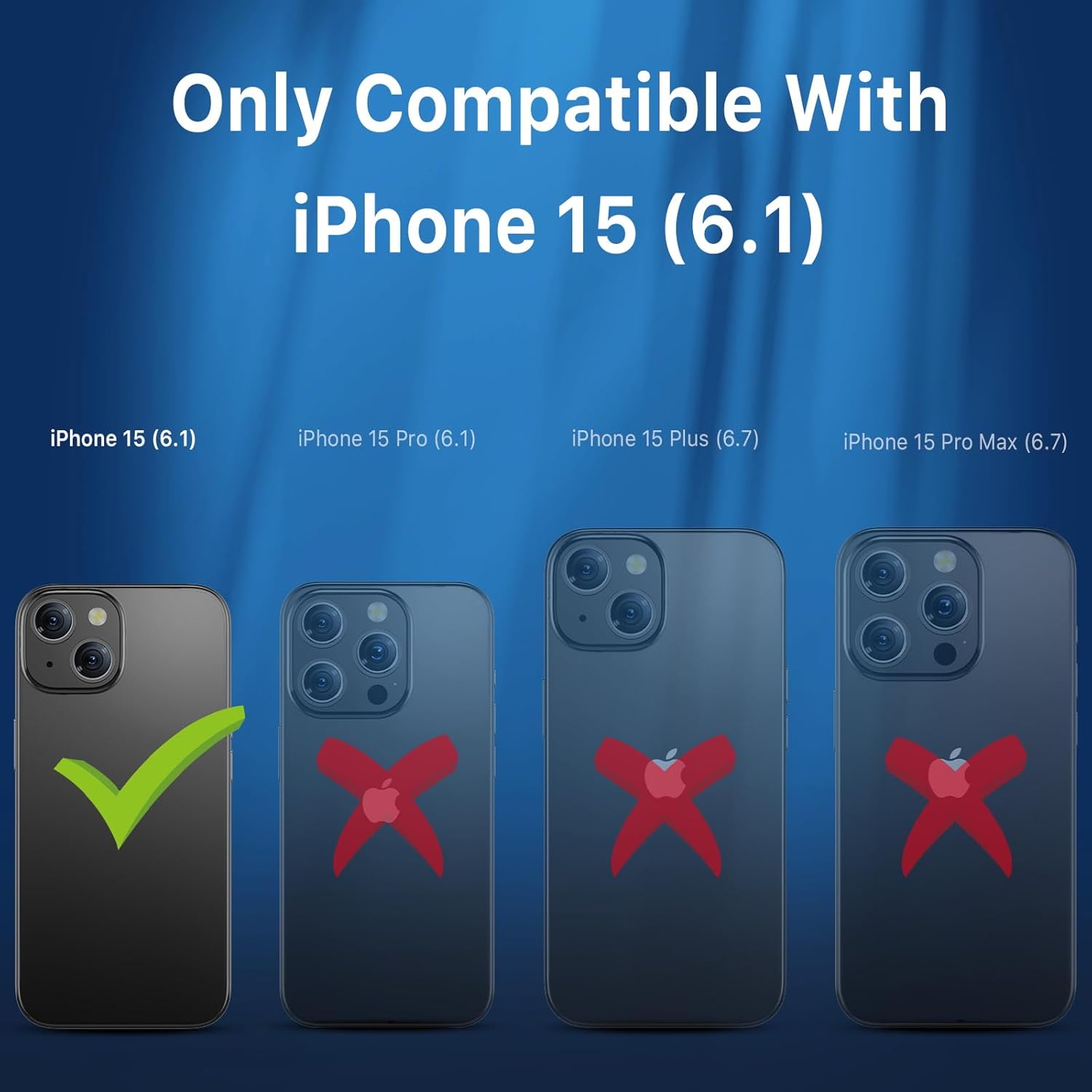 MYBAT PRO Lunar Lite Series – Funda para iPhone 15 compatible con MagSafe translúcido mate, parte trasera dura, delgada, antihuellas, antiarañazos,
