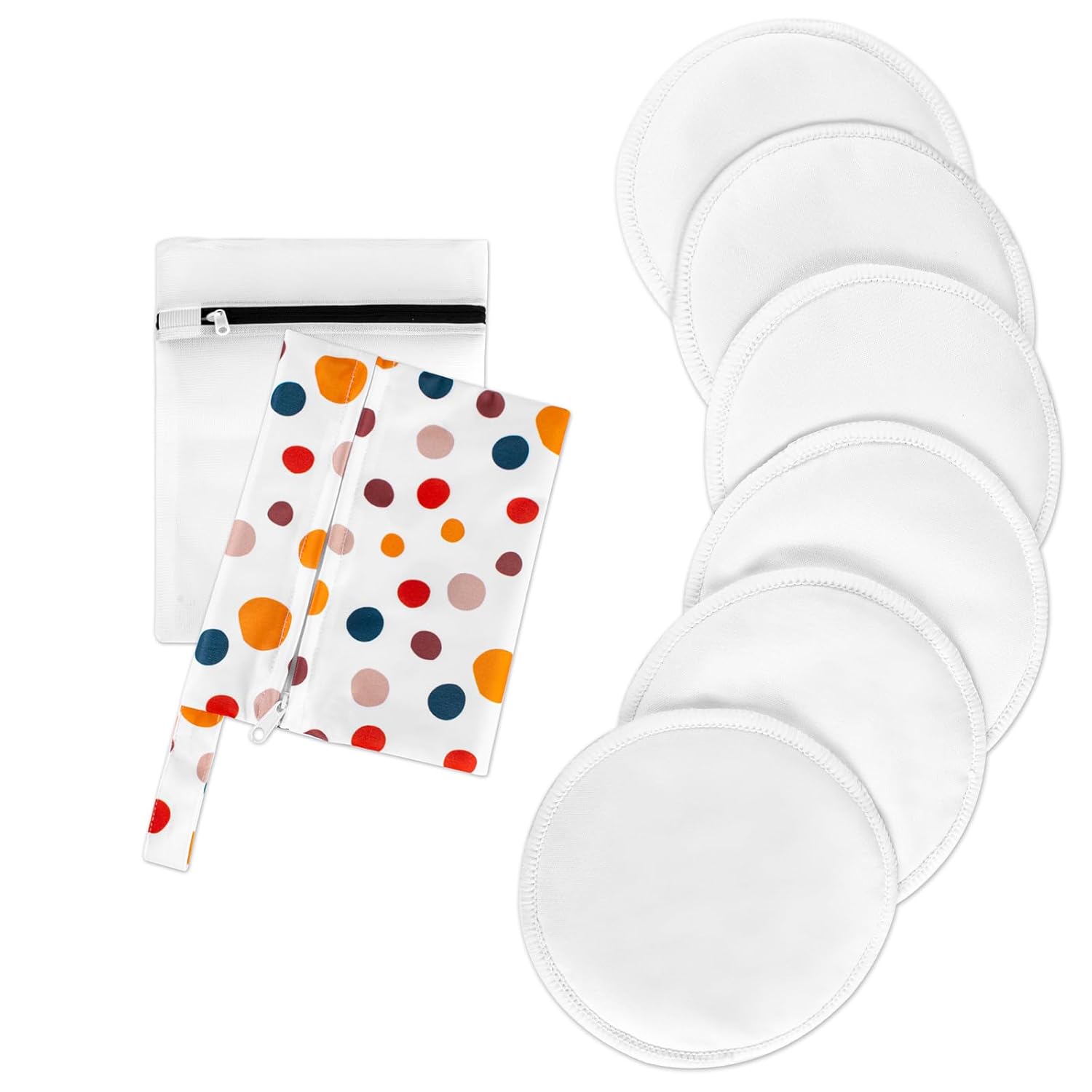 Almohadillas orgánicas para lactancia materna, paquete de 6 almohadillas posparto reutilizables y lavables para lactancia materna y maternidad, con