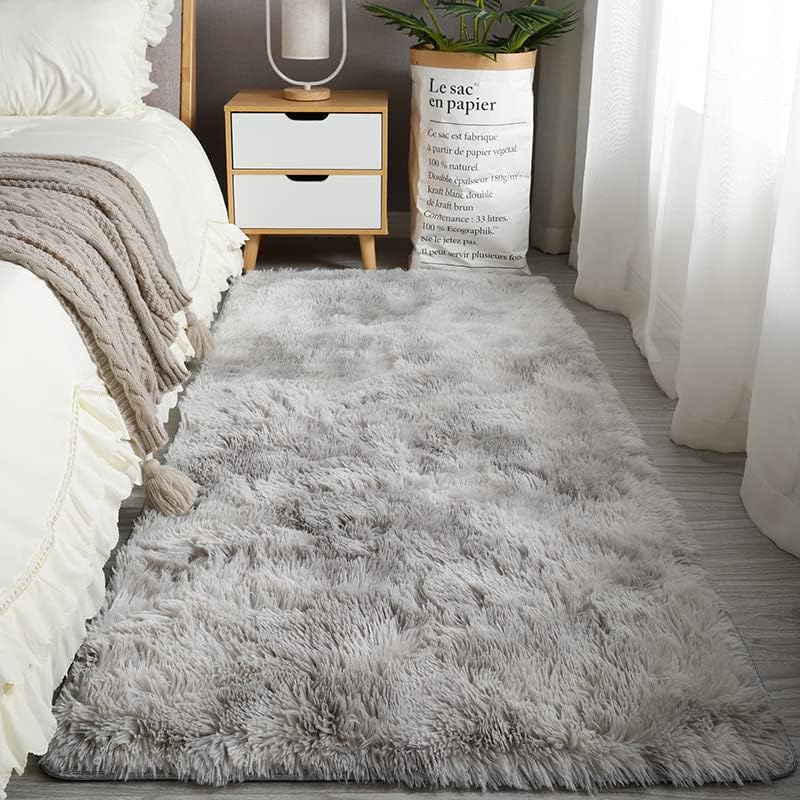 TOLORD Alfombras de área para dormitorio, sala de estar, 8 x 10 pies, antideslizante, duradera, esponjosa, peluda, alfombra de noche de felpa suave,