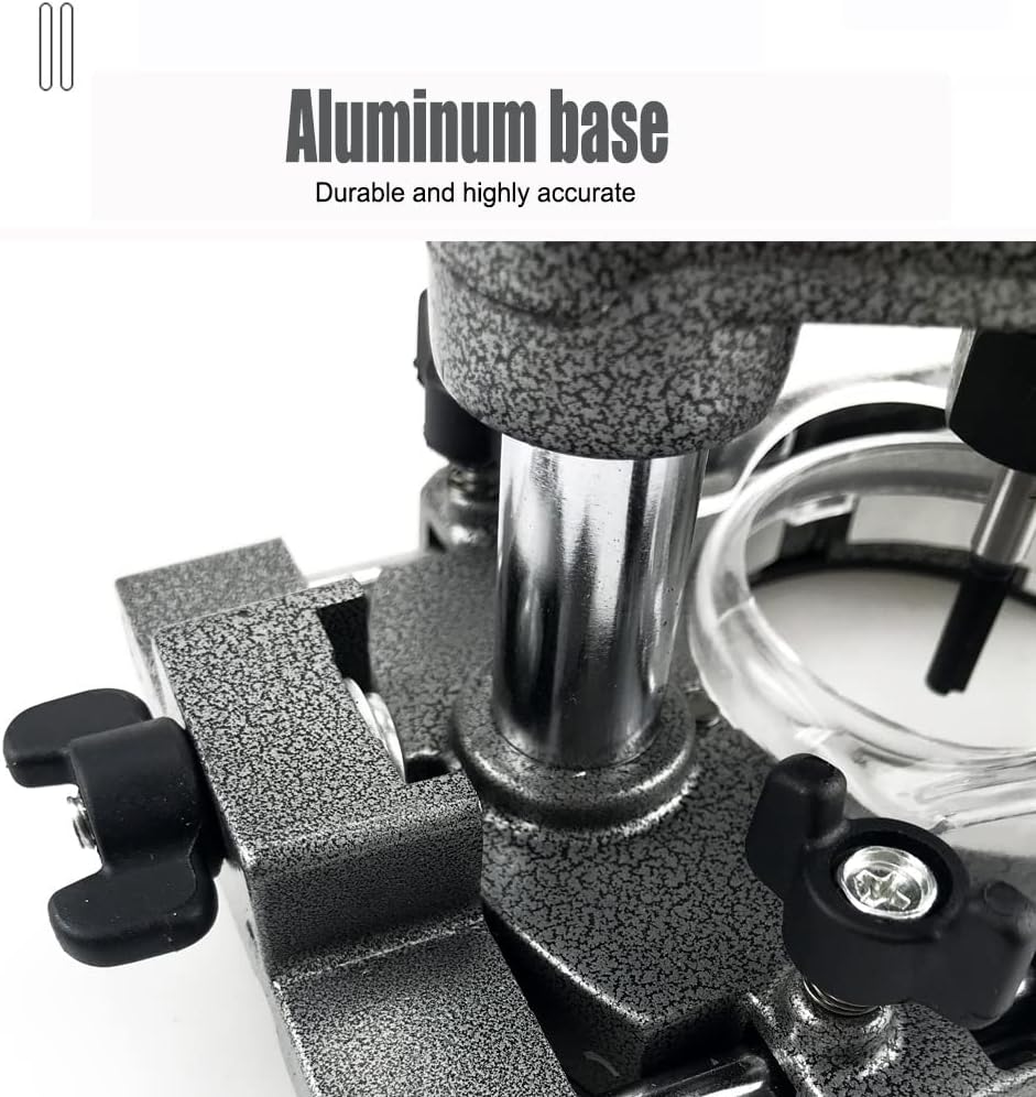 ERYUE Base de enrutador, soporte de enrutador de inmersión de aluminio compacto de fresado de la máquina de recorte de la base de recorte de fresado