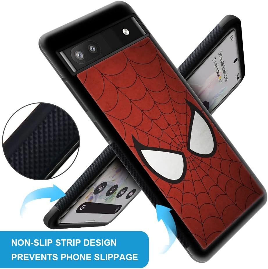 Funda compatible con funda para Google Pixel 6A, Hero Man 003 de lujo para anticaídas y a prueba de golpes para niña y niño, funda de teléfono móvil