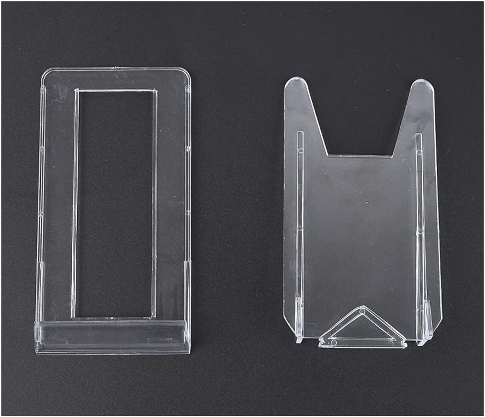 2 piezas de caballete acrílico soporte de exhibición de placa de plástico, mini caballete soporte de caballete soporte ajustable para fotos, soporte