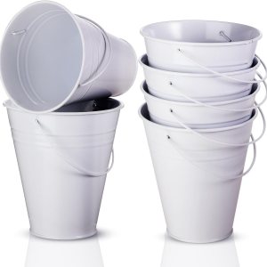 Sadnyy Paquete de 6 cubos galvanizados de Pascua, cubo de metal de 5 pulgadas con asas, cubos y cubos de metal, suministros de fiesta para niños, Sadnyy Paquete de 6 cubos galvanizados de Pascua, cubo de metal de 5 pulgadas con asas, cubos y cubos de metal, suministros de fiesta para niños,
