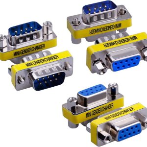 Paquete de 6 adaptadores serie RS232 de 9 pines DB9 hembra a hembra acoplador DB9 hembra a macho conector DB9 macho a macho Mini cambiador de género Paquete de 6 adaptadores serie RS232 de 9 pines DB9 hembra a hembra acoplador DB9 hembra a macho conector DB9 macho a macho Mini cambiador de género