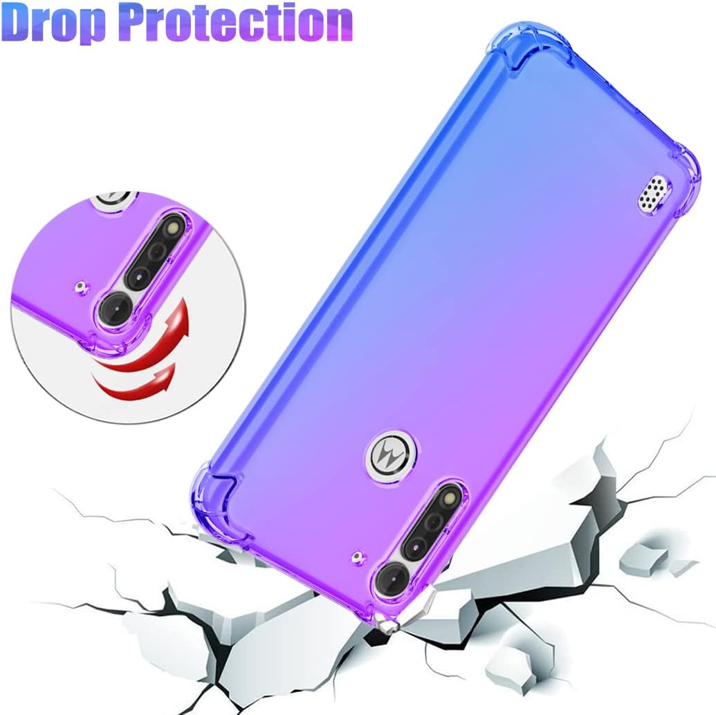 Funda para Moto G8 Power Lite, Motorola G8 Power Lite XT2055-2 Linda funda, Gradient Slim Anti Scratch TPU Funda protectora a prueba de golpes para