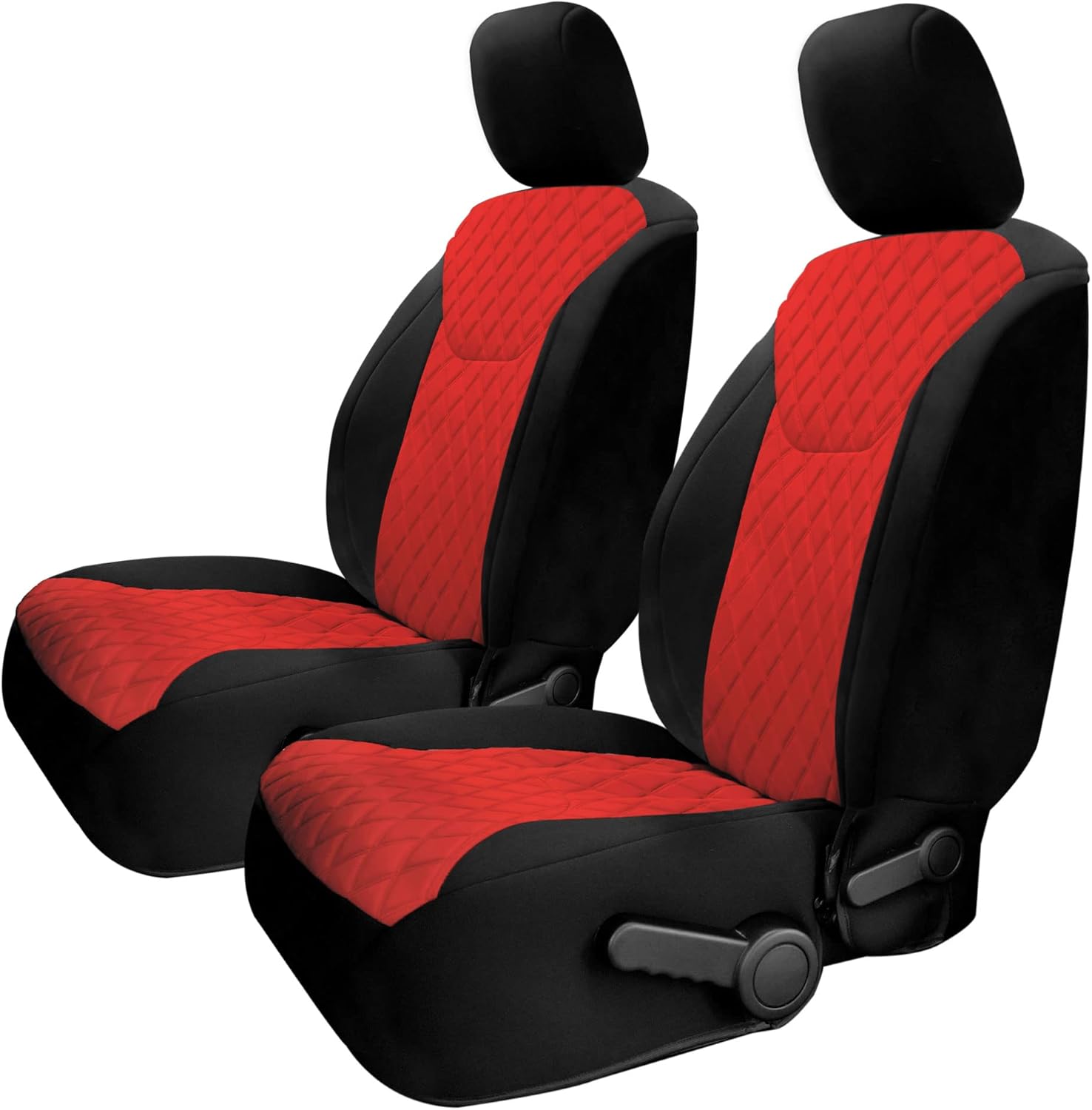 TLH Fundas de asiento de ajuste personalizado para Jeep Wrangler JK 4DR 2007-2018, fundas de asiento de automóvil de neopreno rojo, juego de fundas