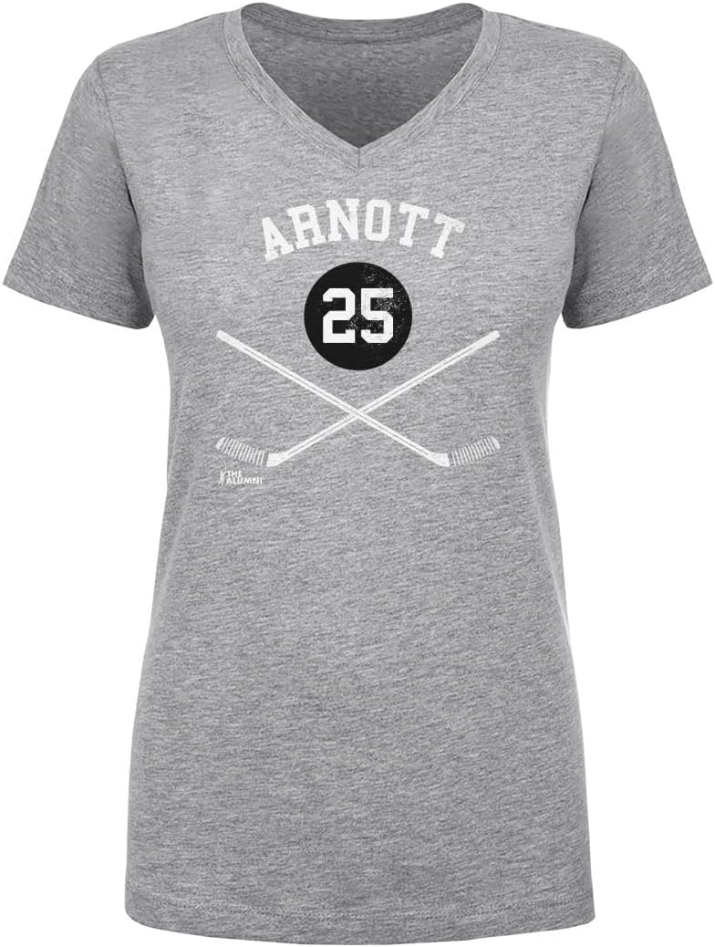 Jason Arnott Women’s V-Neck T-Shirt – Jason Arnott New Jersey 25 Sticks